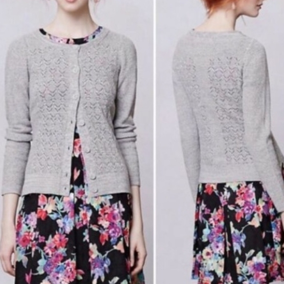 Anthropologie Tops - 💜Anthropologie Sparrow Pointelle Perk Cardigan